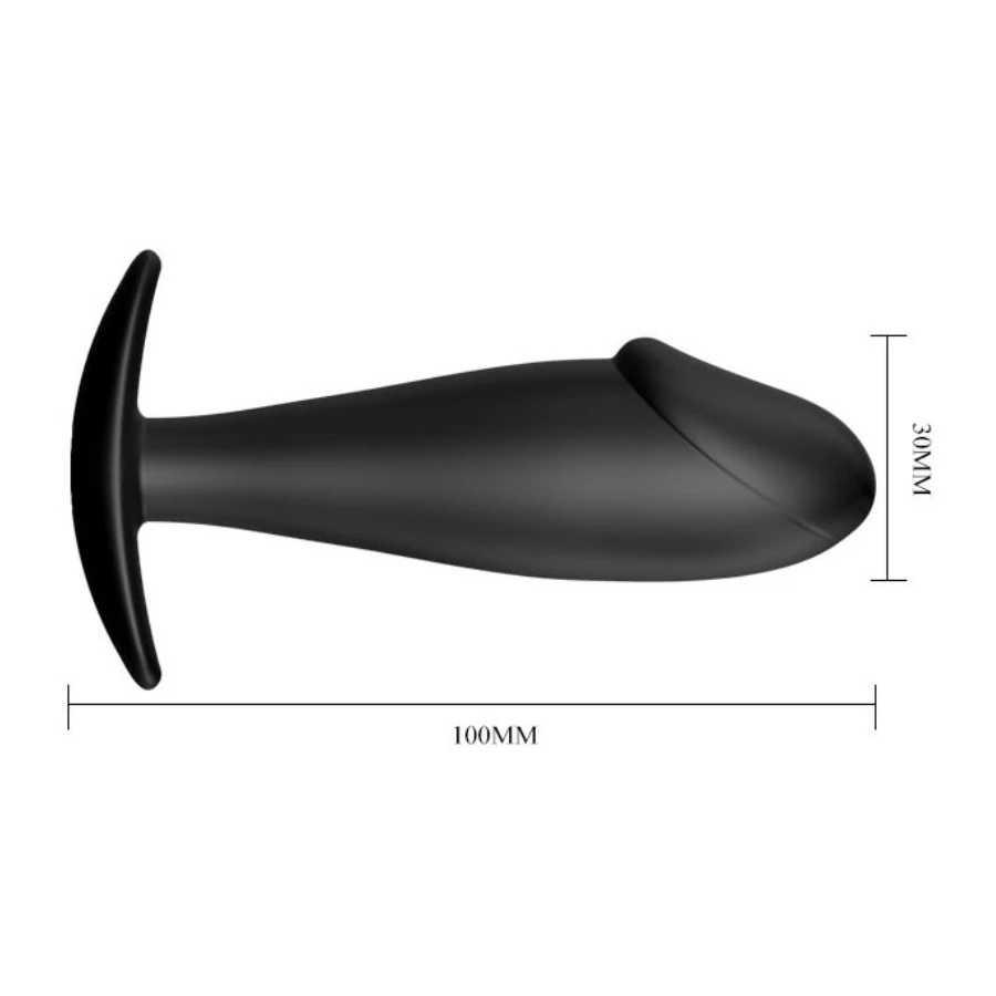 PRETTY LOVE - PLUG ANAL FORME DE PÉNIS EN SILICONE NOIR